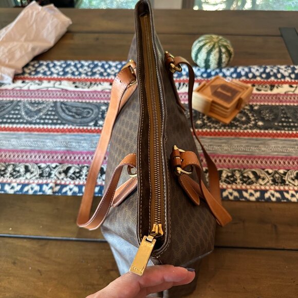 Celine Macadam Vintage Zippered Shoulder Tote, EUC - Picture 11 of 17
